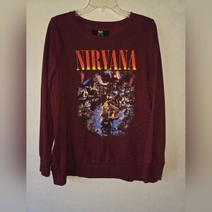 Torrid Red and Blue Crew Neck Sweater